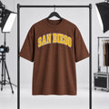 San Diego Varsity Oversized T-Shirt – Chocolate Brown