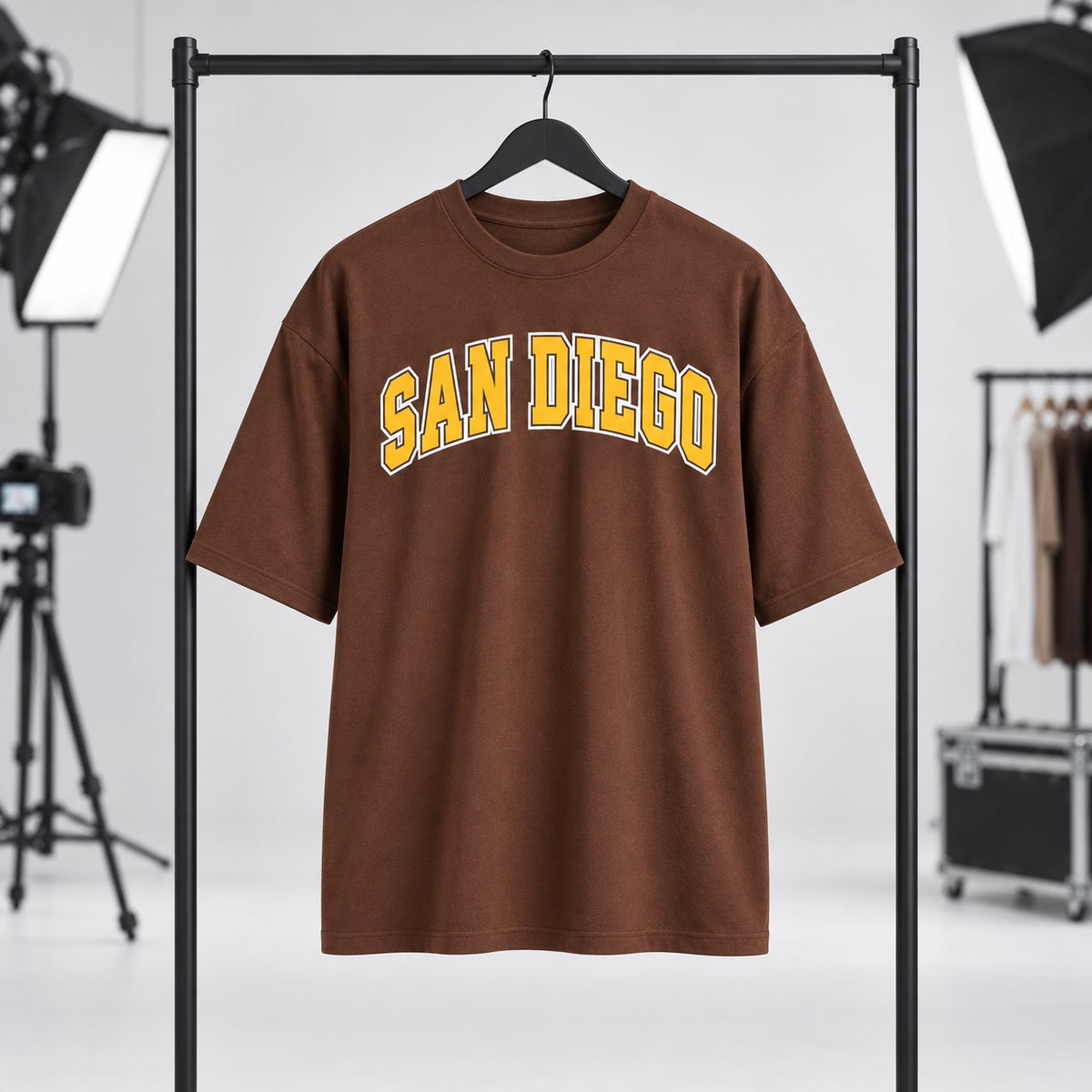 San Diego Varsity Oversized T-Shirt – Chocolate Brown