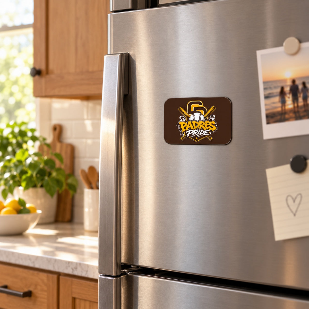 Padres Pride Baseball Refrigerator Magnet