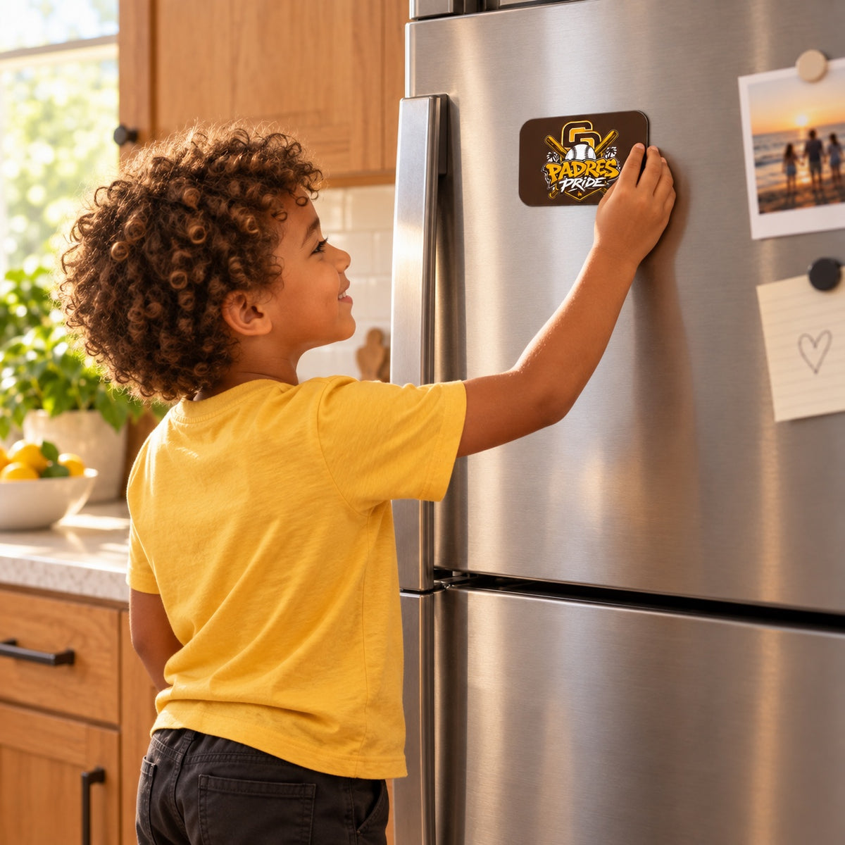 Padres Pride Baseball Refrigerator Magnet