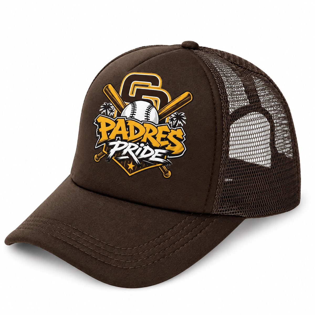 Padres Pride Brown Trucker Hat
